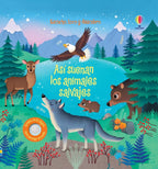 Portada del libro Así suenan los animales salvajes, libro sonoro infantil con sonidos de animales del mundo