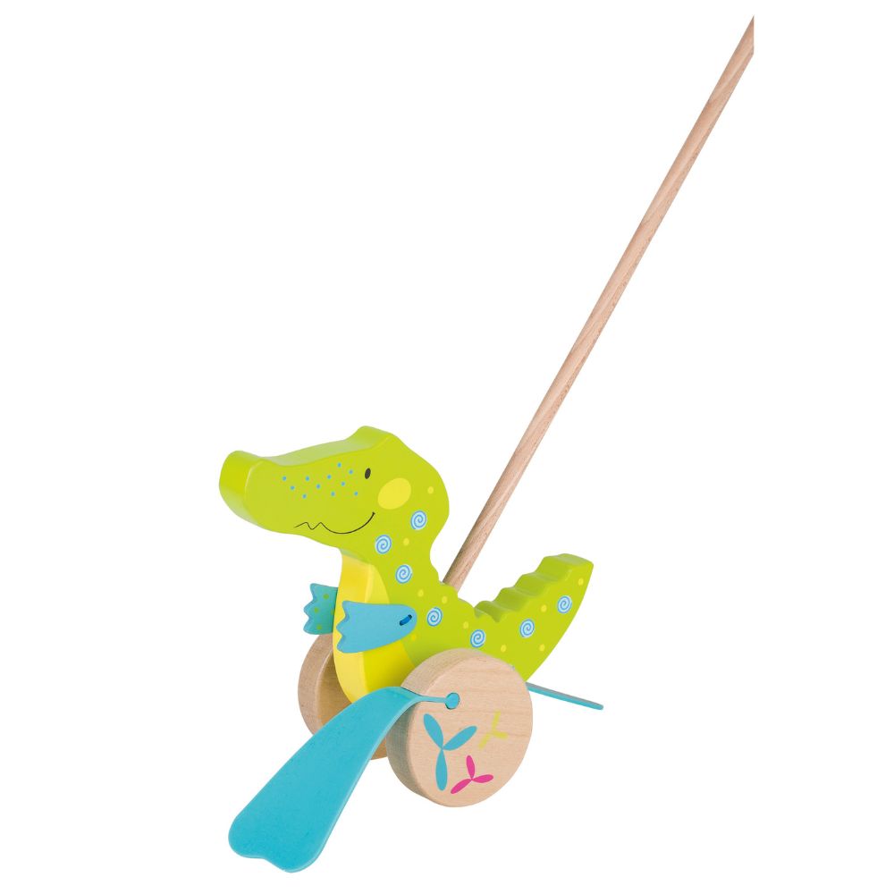 COCODRILO DE MADERA DE EMPUJE