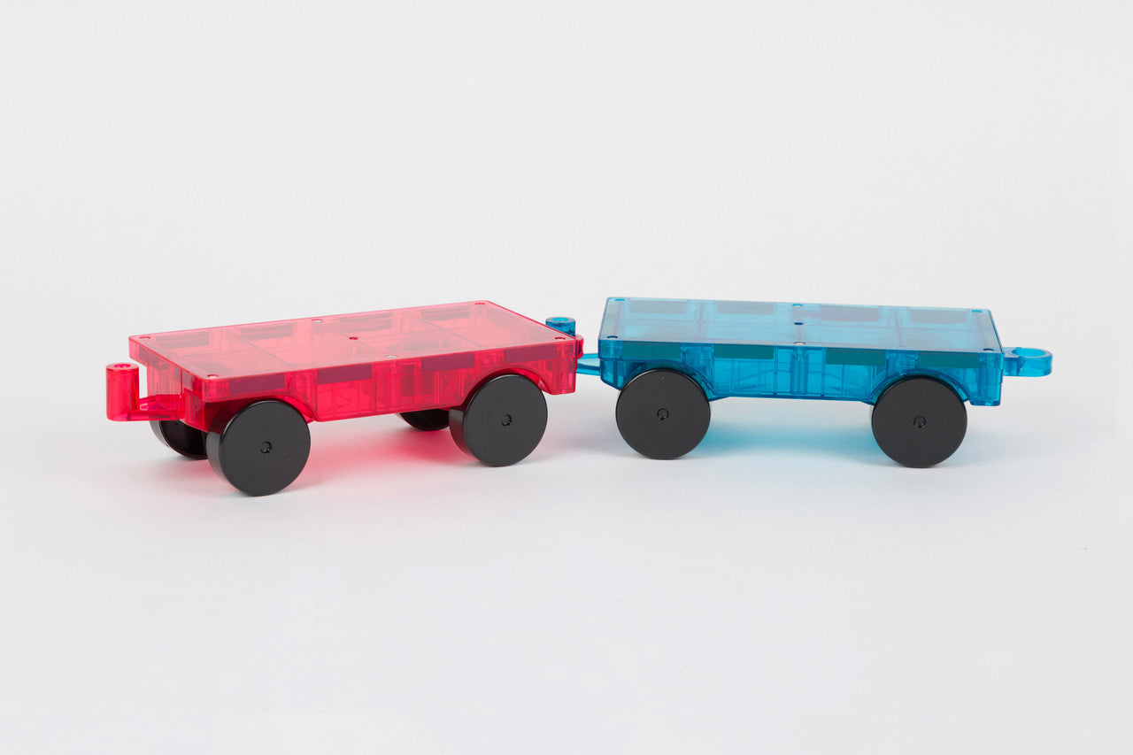 IMANIX Wagons, vagones conectados en una construcción, ejemplo de uso para juego de transporte