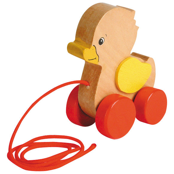 Juguete de arrastre Mini patito Goki, motricidad y coordinación, imagen 1