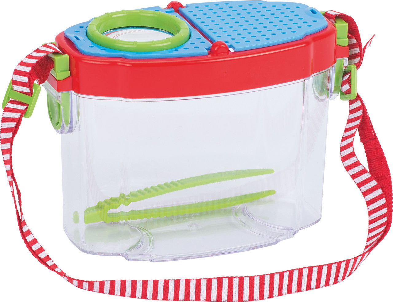 Caja lupa con pinza Goki, kit de exploración para observar insectos y tesoros, juego de investigación infantil