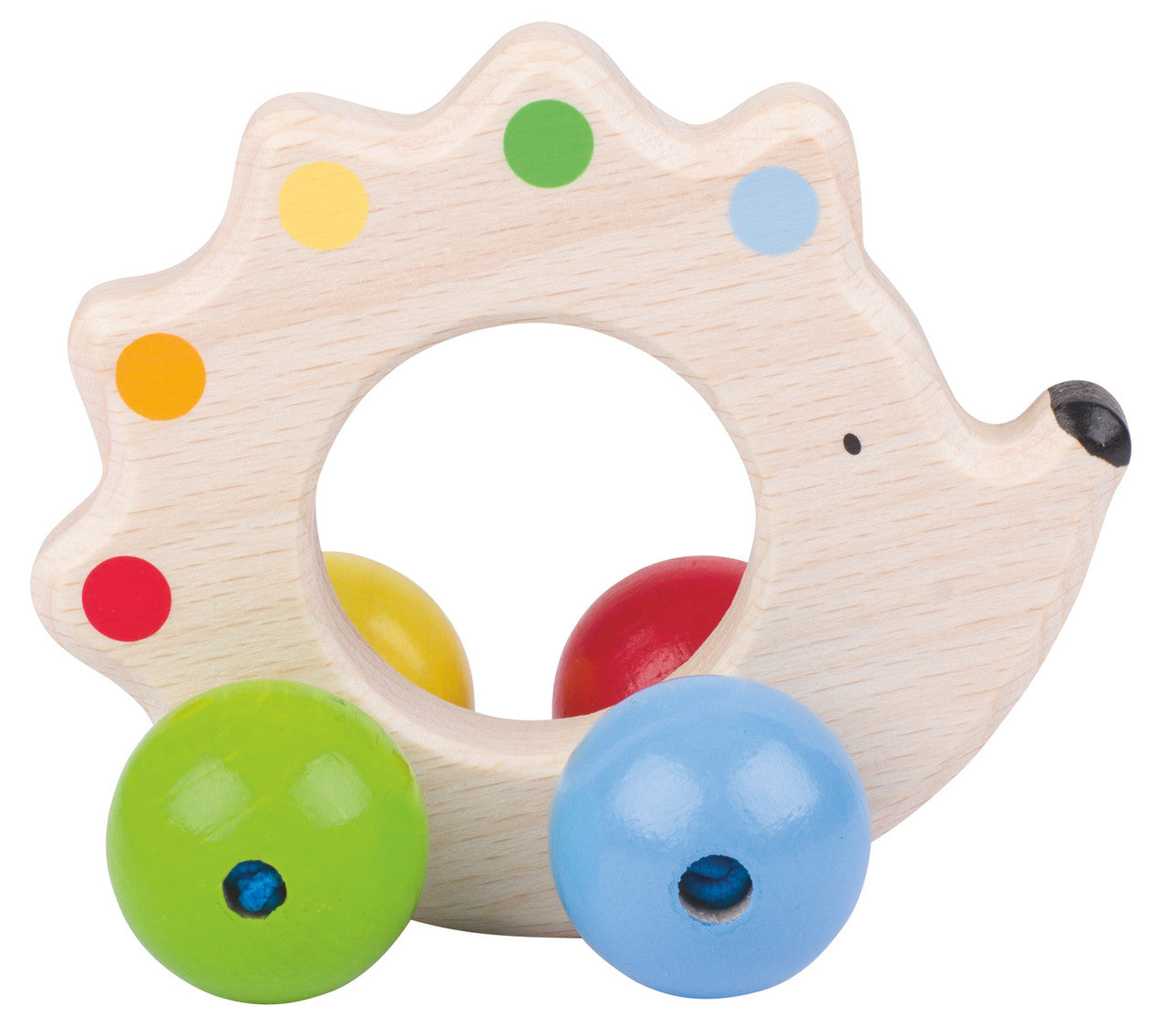 Juguete de agarre Erizo de madera Goki, estimula prensión y exploración, imagen 1