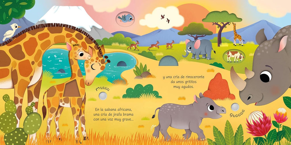 Libro sonoro infantil Así suenan las crías de animales, sonidos de animales bebés, imagen 3