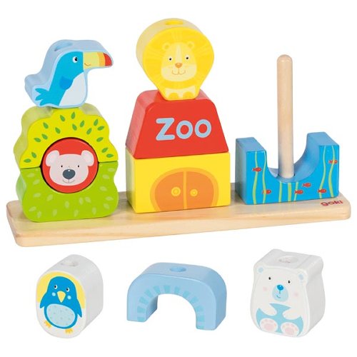 Juego apilable Zoo, encajar y apilar animales, motricidad fina, imagen 2