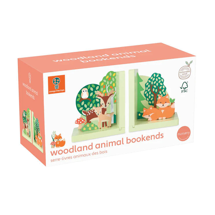 Sujetalibros Woodland Animal Orange Tree, empaque del producto, imagen 3