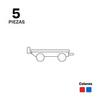 IMANIX Wagons, composición del set con carros magnéticos, contenido del producto