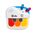 Mini piano Baby Einstein x Hape, vista posterior y agarre para manos pequeñas, instrumento musical para bebé