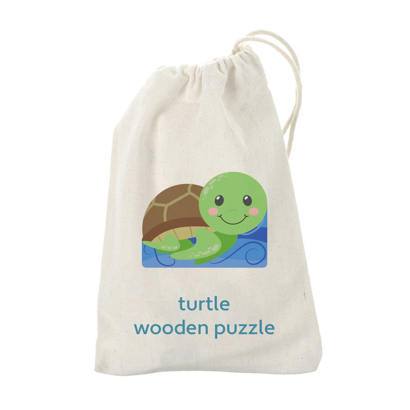 Mini puzle tortuga de madera, empaque del producto, rompecabezas infantil Sea Life Turtle