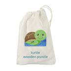 Mini puzle tortuga de madera, empaque del producto, rompecabezas infantil Sea Life Turtle