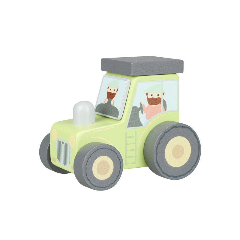 Tractor de madera Orange Tree, juguete para empujar y juego imaginativo, imagen 1