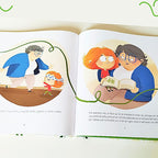 Libro El Hilo Invisible, páginas interiores con ilustraciones para conversar en familia