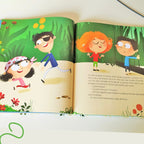 Detalle del libro El Hilo Invisible, ilustraciones a color y lectura infantil sobre conexión
