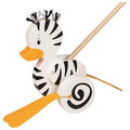 PATO ZEBRA DE EMPUJE DE MADERA