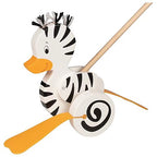 PATO ZEBRA DE EMPUJE DE MADERA