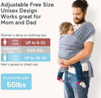 PORTA BEBE FULAR GRIS MOMCOZY