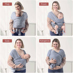PORTA BEBE FULAR GRIS MOMCOZY