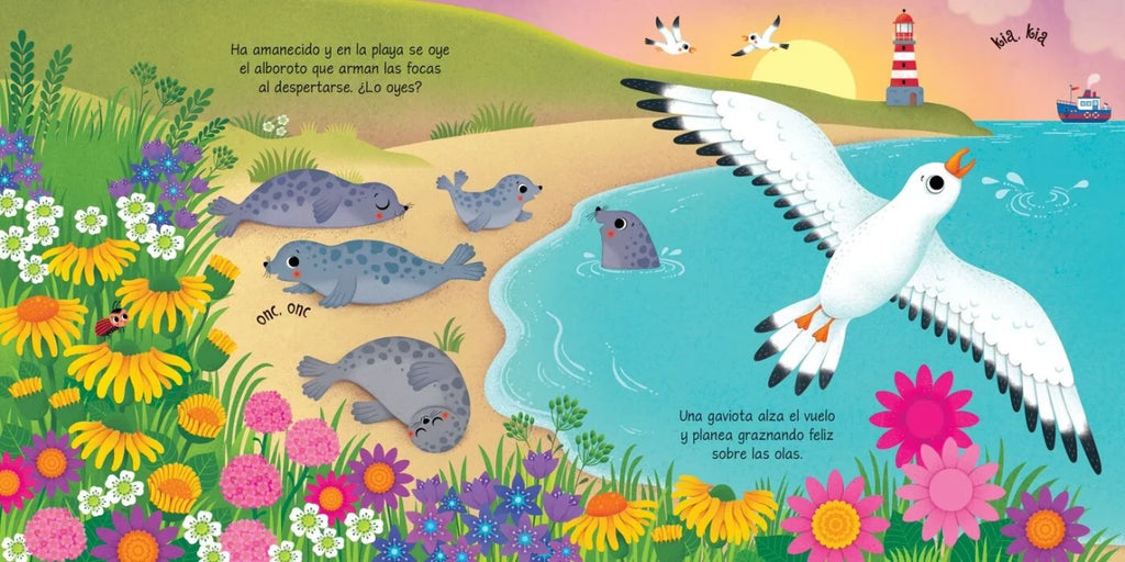 Libro sonoro infantil Así suena la costa, sonidos del mar, imagen 2