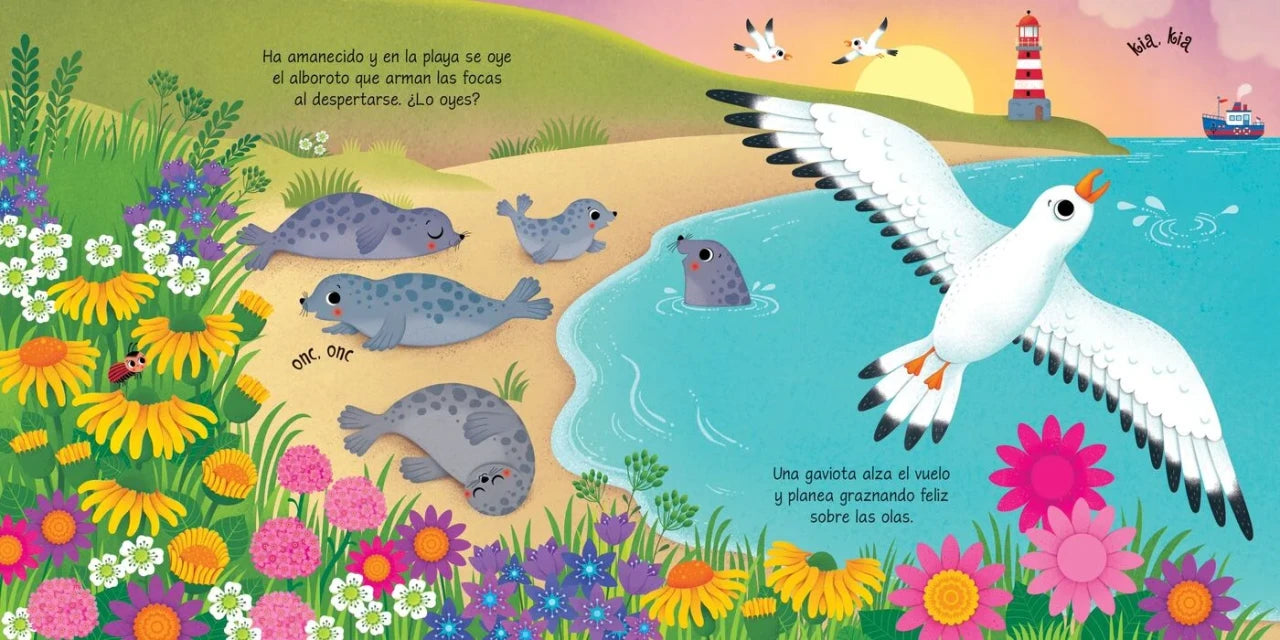 Libro sonoro infantil Así suena la costa, sonidos del mar, imagen 2
