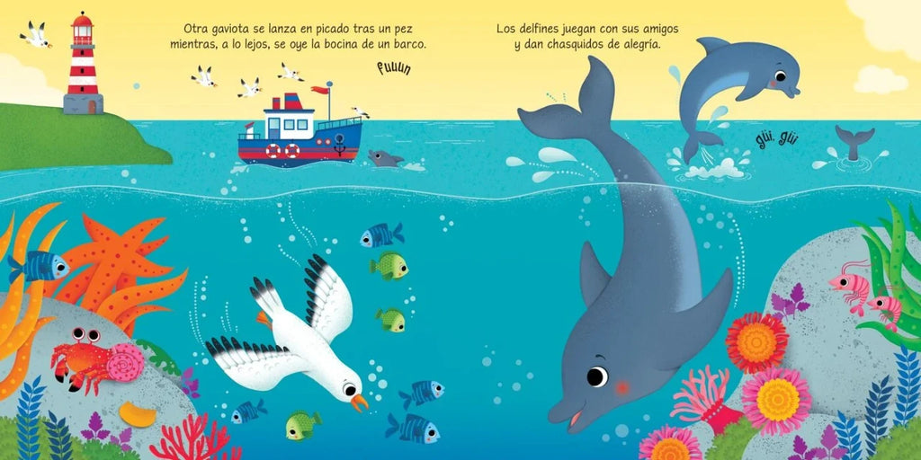 Libro sonoro infantil Así suena la costa, sonidos del mar, imagen 3