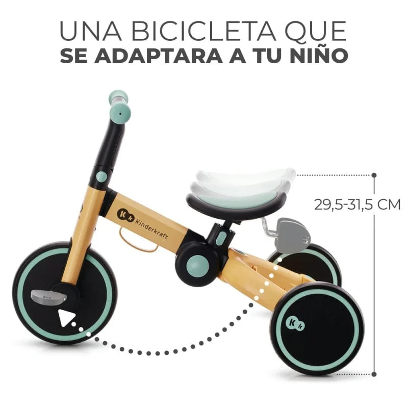 Triciclo 4TRIKE 3 en 1 Kinderkraft, vista adicional del producto sobre ruedas