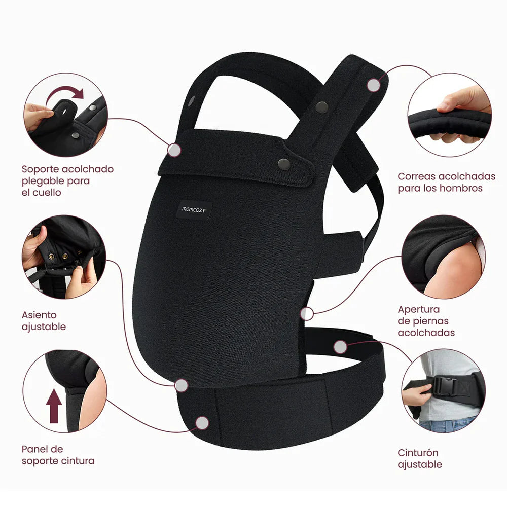 PORTA BEBE NEGRO MOMCOZY