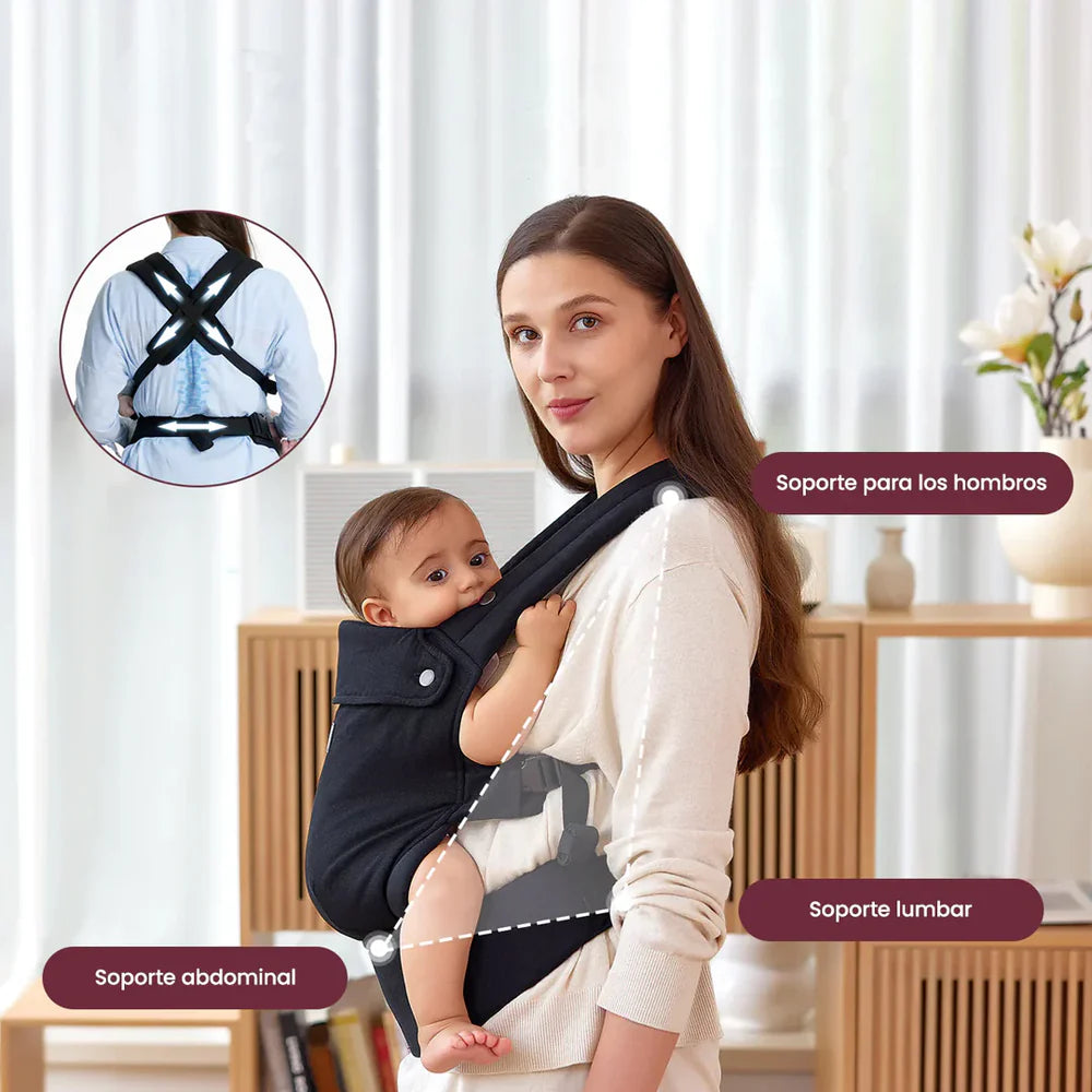 PORTA BEBE NEGRO MOMCOZY