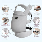 PORTA BEBE MALLA GRIS  MOMCOZY