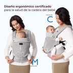 PORTA BEBE MALLA GRIS  MOMCOZY